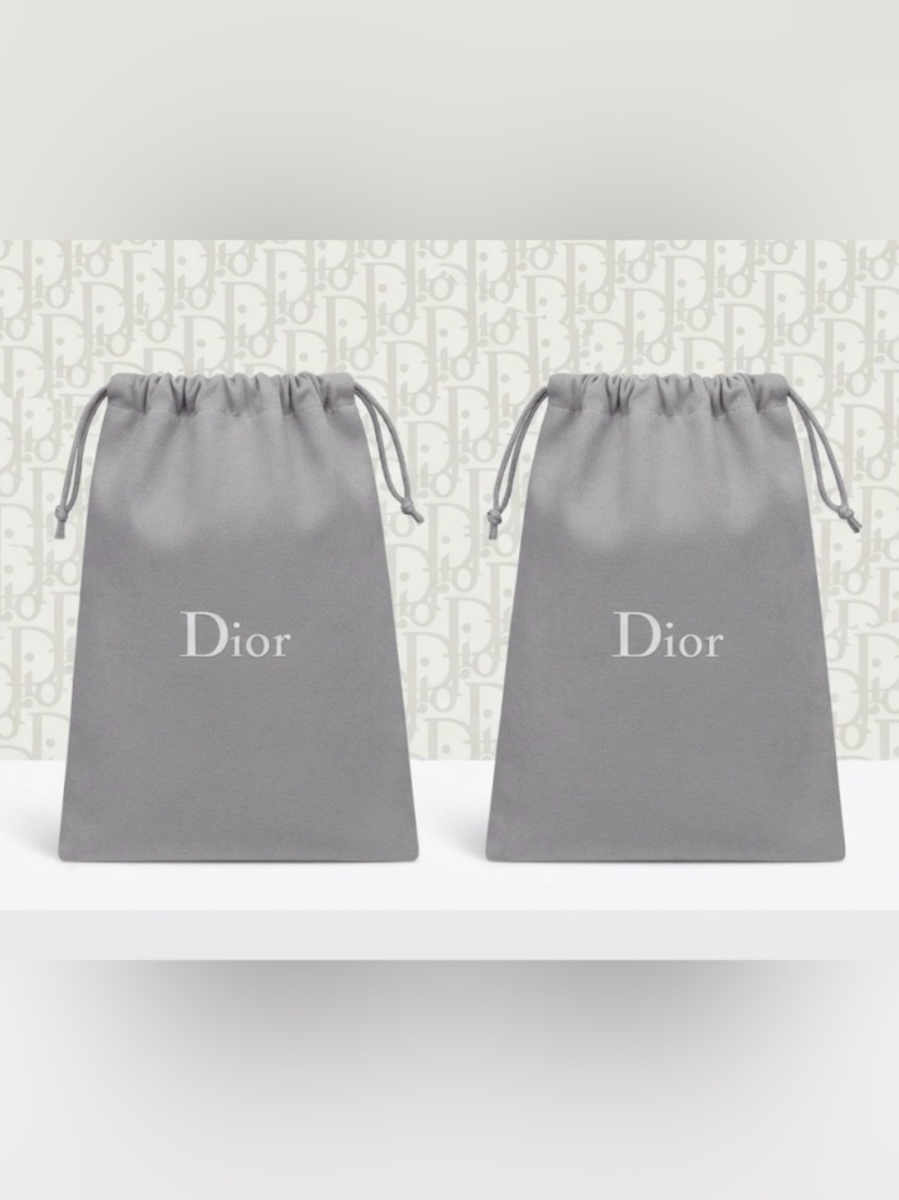 Set 2 new authentic Christian Dior luxury designer accessories storage dust bags